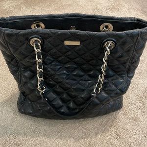 Kate Spade Sparkly Black Leather Tote